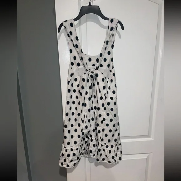 New! Sézane Mathilde Black & White Polka Dot Mini Dress 🖤Size 38 US 6 - Picture 12 of 15
